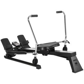 Rowing Machine, Rower with Adjustable Resistances and Digital Monitor for Home, Office, Gym