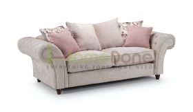 Romulo Fabric Sofa with 3 Seater - Grey/Beige