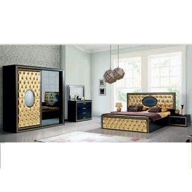 Winchester Stylish Design Bedroom Set - Black and Gold