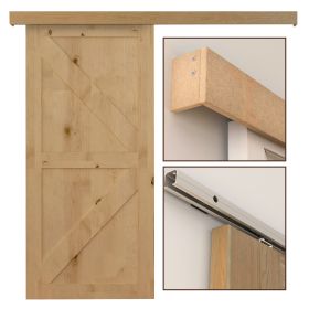 6.5FT /2000mm Modern Sliding Barn Door Closet Hardware Track Kit Track System Unit For Single Wooden Door
