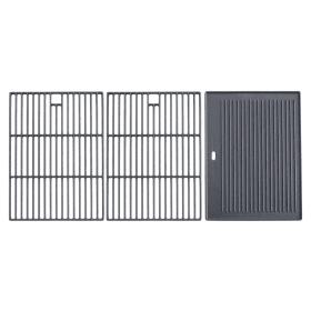 Iron Pro Master Cast Series Set - 2x Grill Grate 1x Griddle Plate