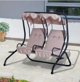 2-Seater Beige Swing Chair
