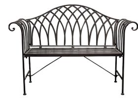 Cheadle Outdoor Bench - Distressed Black