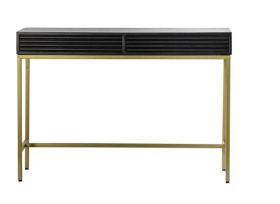 Maidenhead 2 Drawer Console Table - Black and Gold