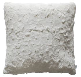 Dromore Double Sided Textured Faux Fur Cushion - Cream