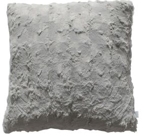 Dromore Double Sided Textured Faux Fur Cushion - Grey