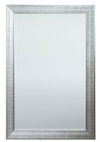 Dromore Textured Frame Mirror Small - Silver