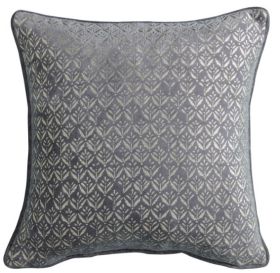Milford Metallic Printed Cushion - Grey