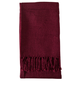 Canton Woven Acrylic Throw - Luxurious Warmth for Any Space - Claret