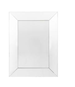 Cleveland Small Bevelled Glass Mirror with Sleek Black Frame