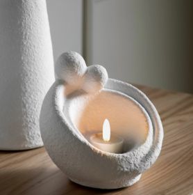 Jegrow Serenity Ceramic Candleholder - Small White