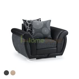 Sharine Fabric Armchair - Black/Grey