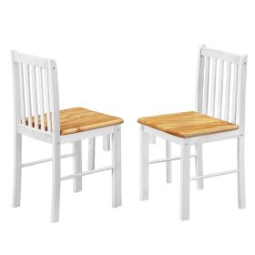 Quaxon Set of 2 Dining Chairs - Natural Oak and White