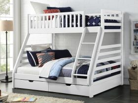 Sweet Dreams States Triple Storage Bunk Bed - White