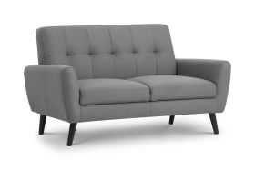 Monza Grey Fabric Compact 2-Seat Sofa