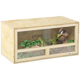 Reptile Terrarium Vivarium, Climbing Pet Containers, Reptile Habitat with Sliding Doors, Breathable Mesh, Easy to Install, for Lizards