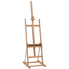 H-Frame Wooden Studio Easel Height Adjustable with Canvas Holder and Pencil Case for Display, Exhibition, Drawing, Painting