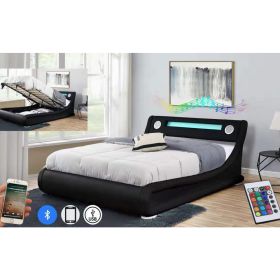 Bluetooth LED Ottoman Storage Bed - Double and Kingsize