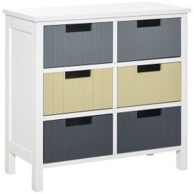 6 Drawer Storage Tower, Dresser Chest with Wood Top, Organizer Unit for Closets Bedroom Nursery Room Hallway