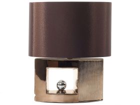 Table Lamp Brown Ceramic Base Fabric Drum Shade Bedside Table Lamp 