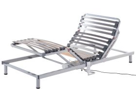 EU Single Bed Base 3ft Electric Adjustable Solid Wood Slats Metal Frame 