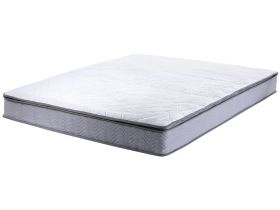Pocket Spring Mattress White with Grey Fabric Super King Size 6ft Medium Firm 
