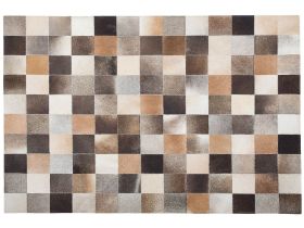 Area Rug Multicolour Cowhide Leather 200 x 300 cm Rectangular Patchwork Handcrafted 