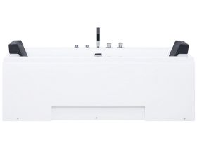 Whirlpool Bath White Sanitary 150 x 75 cm Rectangular Double 157 x 85 cm Massage Function Headrests Modern Design 