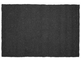 Area Rug Dark Grey 160 x 230 cm Wool Felt Ball Hand-Woven 