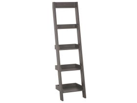 4-Tier Ladder Bookcase Grey Book Shelf Display 