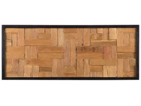 Wall Decor Light Wood Teak 40 x 100 cm Rectangular Rustic 
