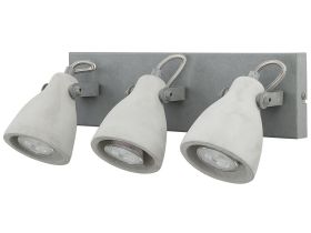 Wall Lamp 3 Lights Grey Sconce Concrete Industrial 