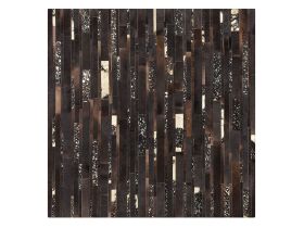 Rug Brown Genuine Leather 200 x 200 cm Cowhide Hand Crafted 