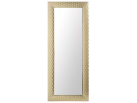 Wall Mirror Gold Synthetic Frame 50 x 130 cm Rectangular Wall Hanging 