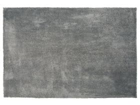 Shaggy Area Rug Grey Cotton Polyester Blend 200 x 300 cm Fluffy Dense Pile  