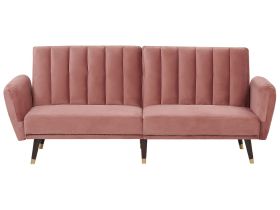 Sofa Bed Pink Sleeper Convertible Velvet Upholstery Elegant Glam Modern Living Room Bedroom 