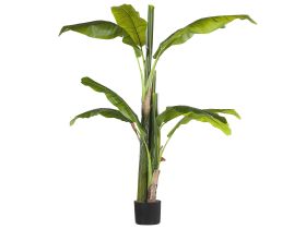 Artificial Potted Banana Tree Green and Black Synthetic 154 cm Material Decorative Indoor Accessory 