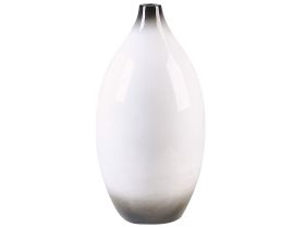 Decorative Vase Black and White 46 cm Terracotta Elegant Modern 