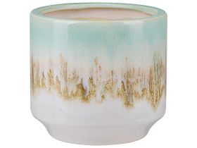 Flower Vase Multicolour Ceramic 15 cm Home Decor Accessories Round Modern Design Indoor Pot 
