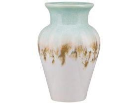Flower Vase Multicolour Ceramic Mint Green White Home Decorative Plant Pot 