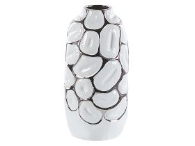 Flower Vase White Ceramic 28 cm Home Accessory Accent Piece Glamour Style 