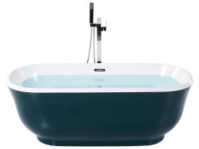Freestanding Bath Green Sanitary Acrylic Oval Single 170 x 77 cm Modern Design 