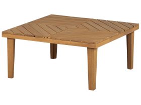 Outdoor Coffee Table  Acacia Wood70 x 70 cm Slatted Top Modern Natural Design  