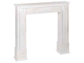 Fireplace Mantel White Paulownia 105 x 18 x 100 cm Fireplace Surround Ornated Carved Classic Traditional Living Room  