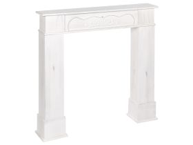 Fireplace Mantel White Paulownia 104 x 18 x 98 cm Fireplace Surround Ornated Carved Classic Traditional Living Room  