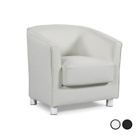 Vegas Modern Faux Leather Tub Chair - Black or White
