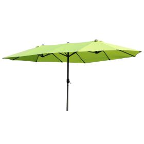 4.6m Garden Parasol Double-Sided Sun Umbrella Patio Market Shelter Canopy Shade Outdoor Grass Green - NO BASE