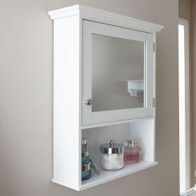 Colonial Mirrored Cabinet White