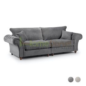 Windor Fabric 4 Seater Sofa - Grey