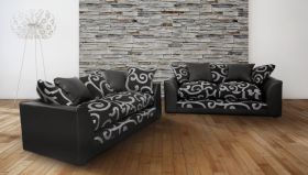 Zina Chenille Fabric 3 Seater Sofa